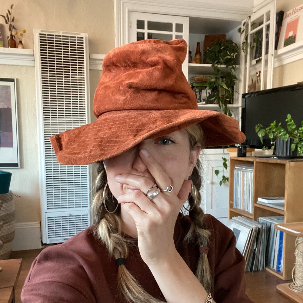 Vintage Nordstrom suede floppy hat 70s 80s